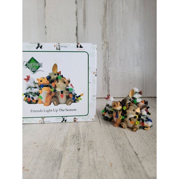 Charming tails friends light up the season Xmas figure squirrel mouse - Picture 1 of 10